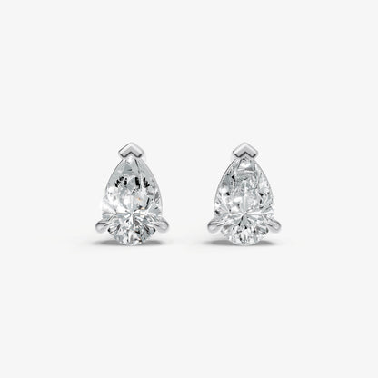1.00ct Total Diamond Weight Pear Diamond Stud Earrings