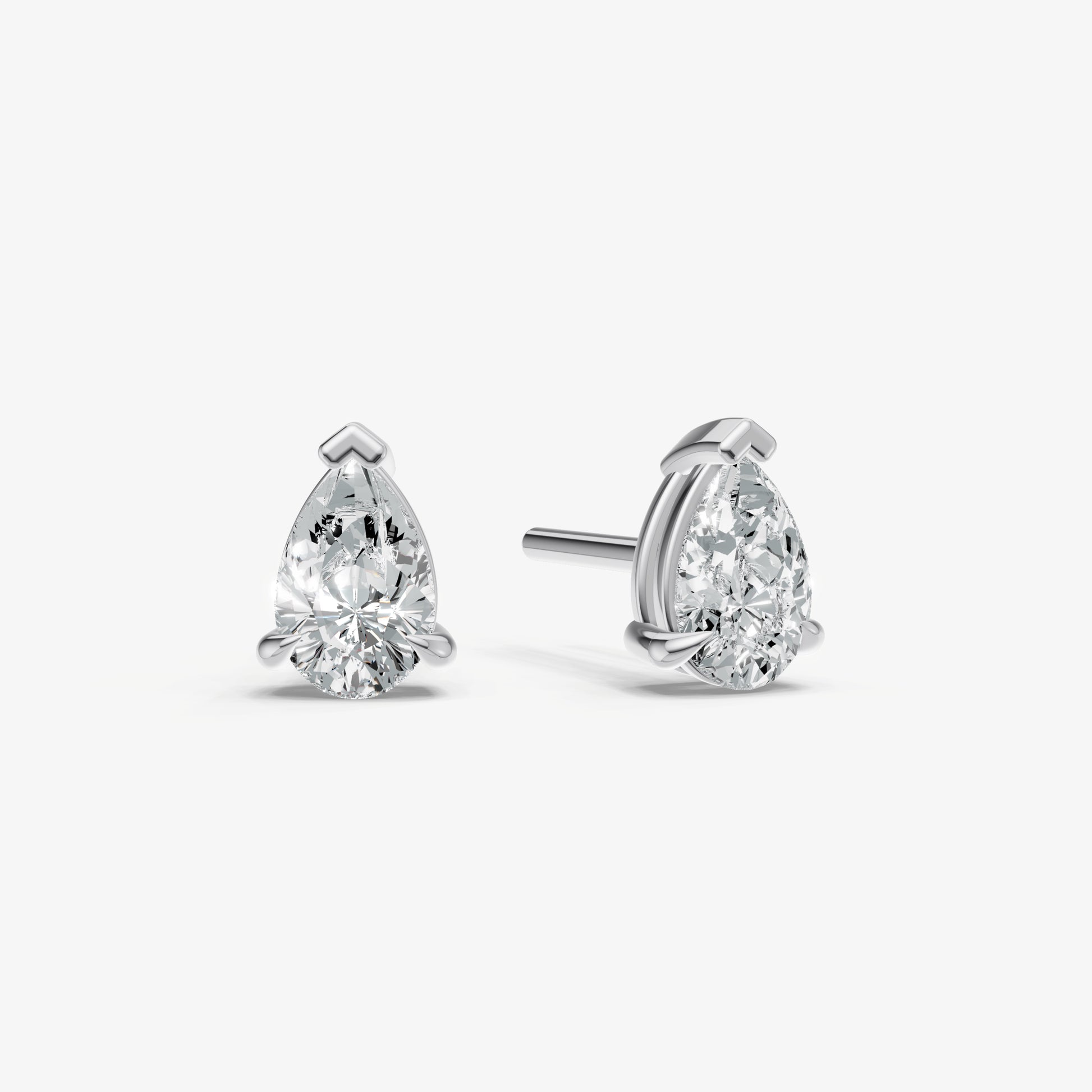 1.00ct Total Diamond Weight Pear Diamond Stud Earrings