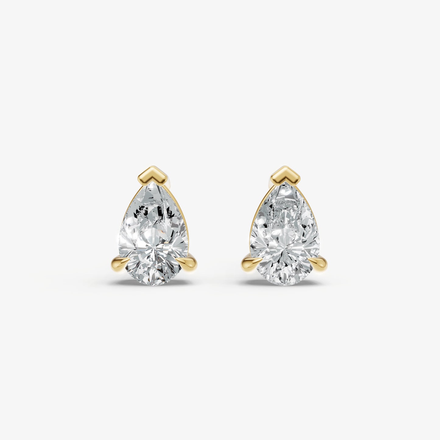 1.00ct Total Diamond Weight Pear Diamond Stud Earrings