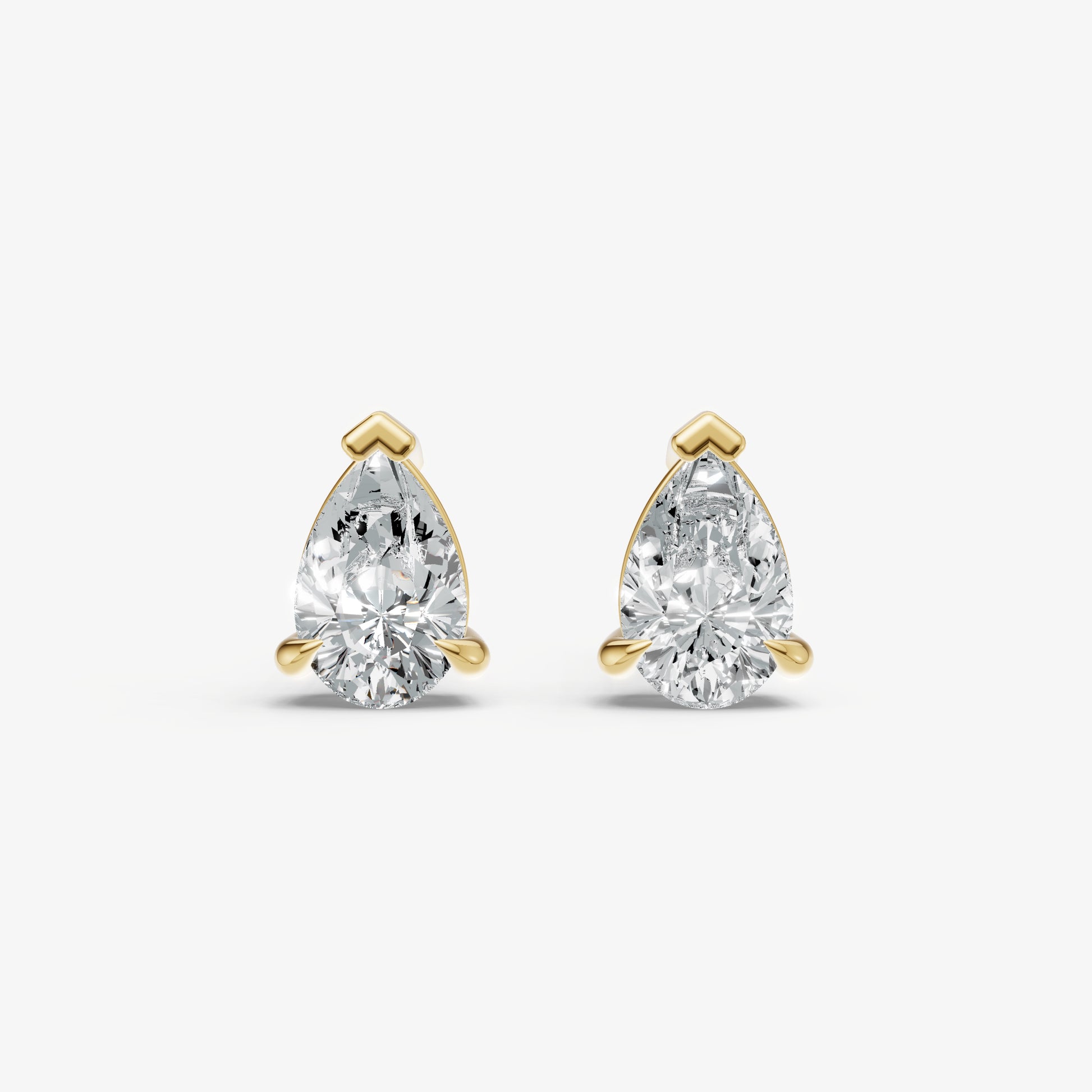 1.00ct Total Diamond Weight Pear Diamond Stud Earrings