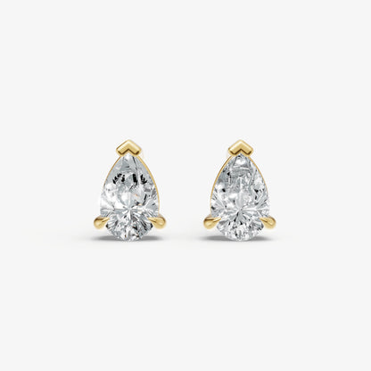 1.00ct Total Diamond Weight Pear Diamond Stud Earrings