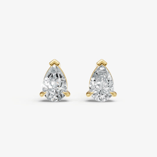 1.00ct Total Diamond Weight Pear Diamond Stud Earrings