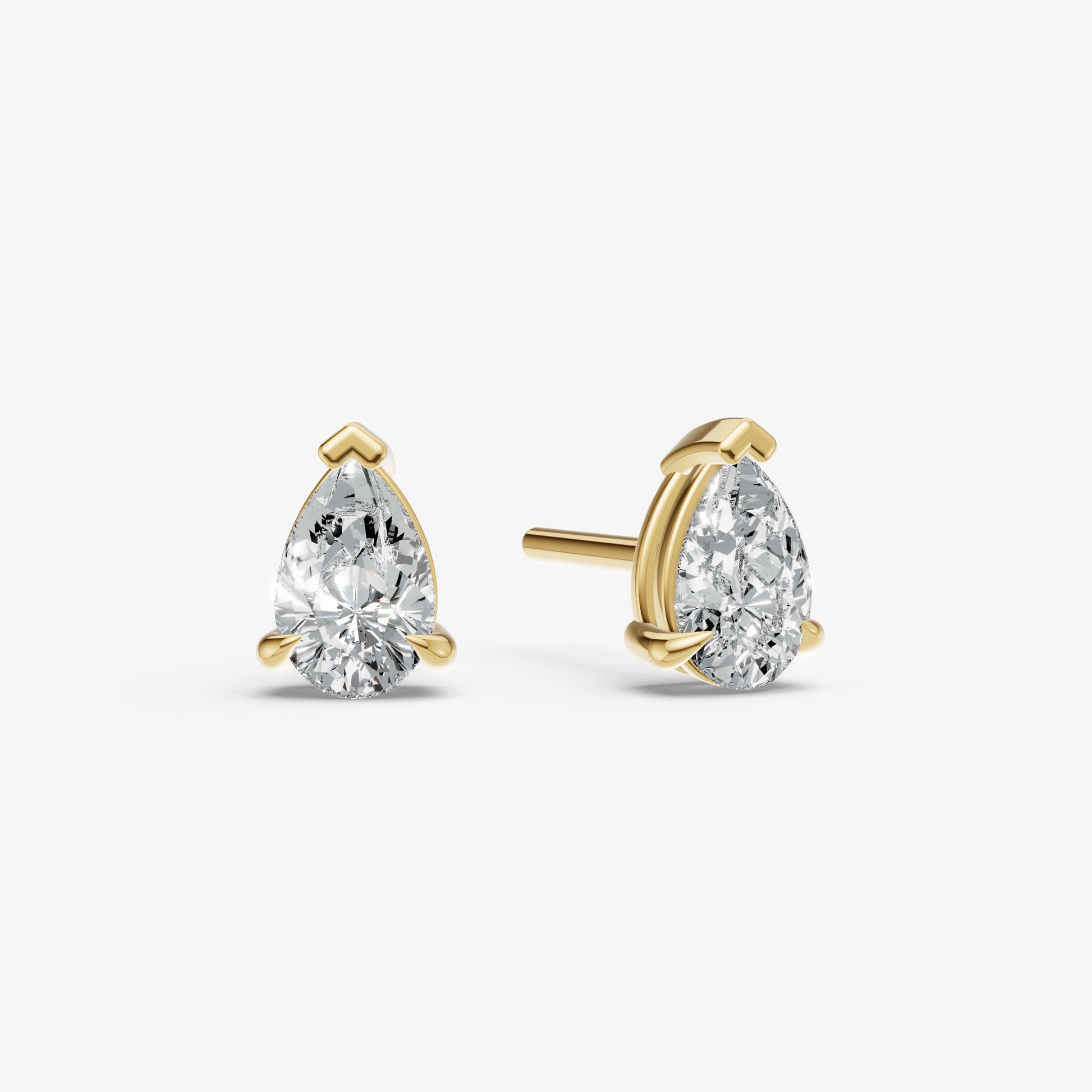 1.00ct Total Diamond Weight Pear Diamond Stud Earrings