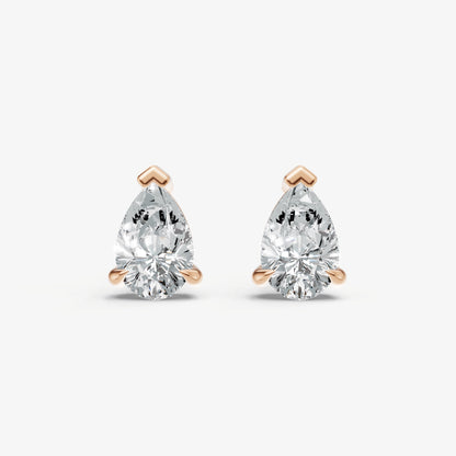 2.00ct Total Diamond Weight Pear Diamond Stud Earrings