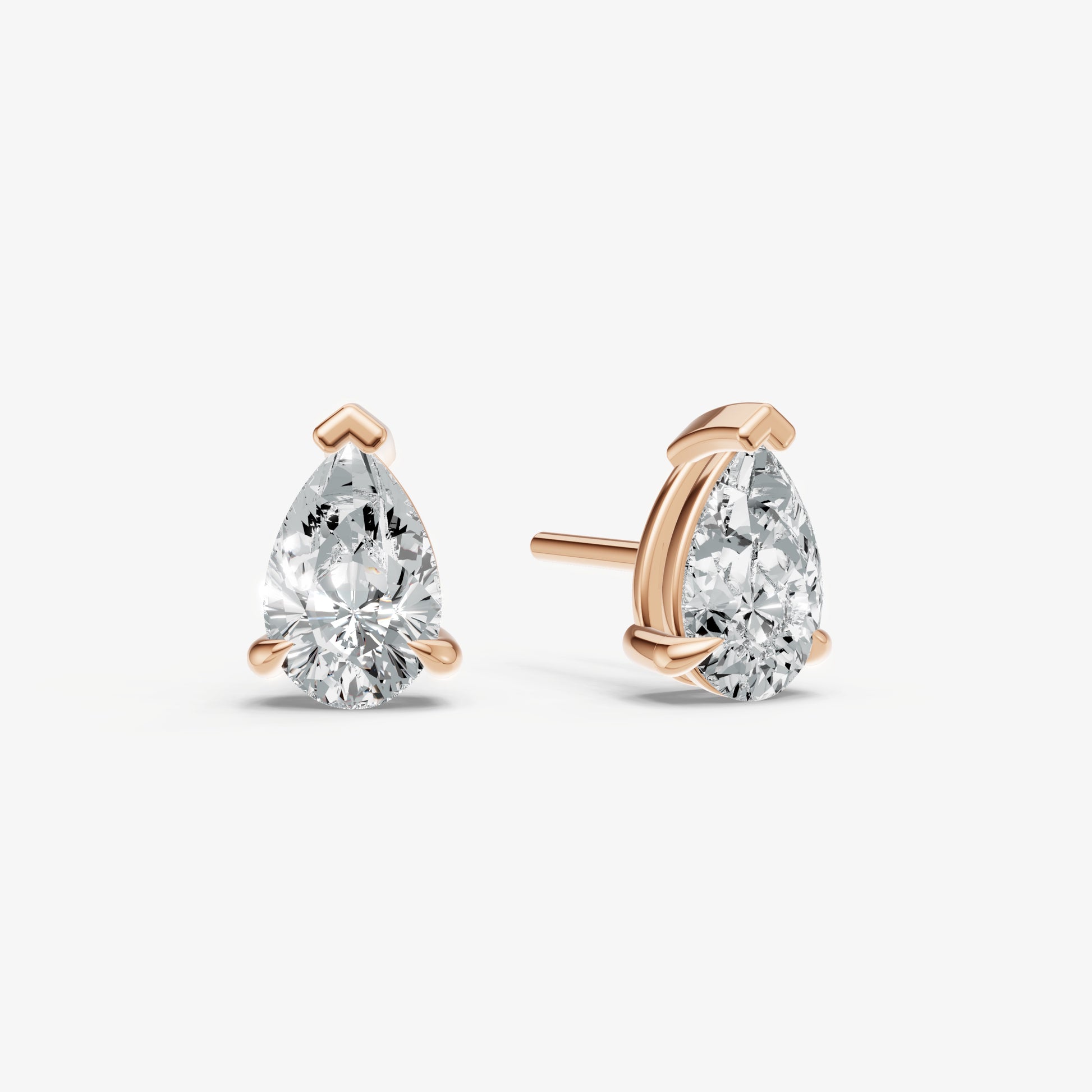 2.00ct Total Diamond Weight Pear Diamond Stud Earrings