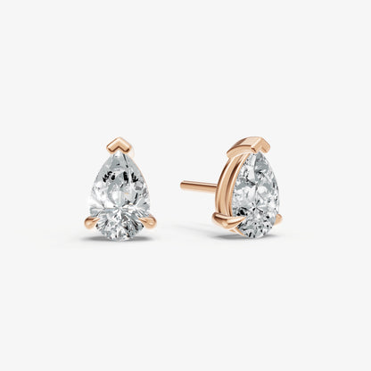 2.00ct Total Diamond Weight Pear Diamond Stud Earrings