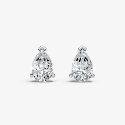 2.00ct Total Diamond Weight Pear Diamond Stud Earrings