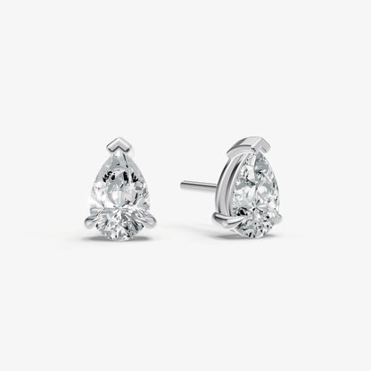2.00ct Total Diamond Weight Pear Diamond Stud Earrings