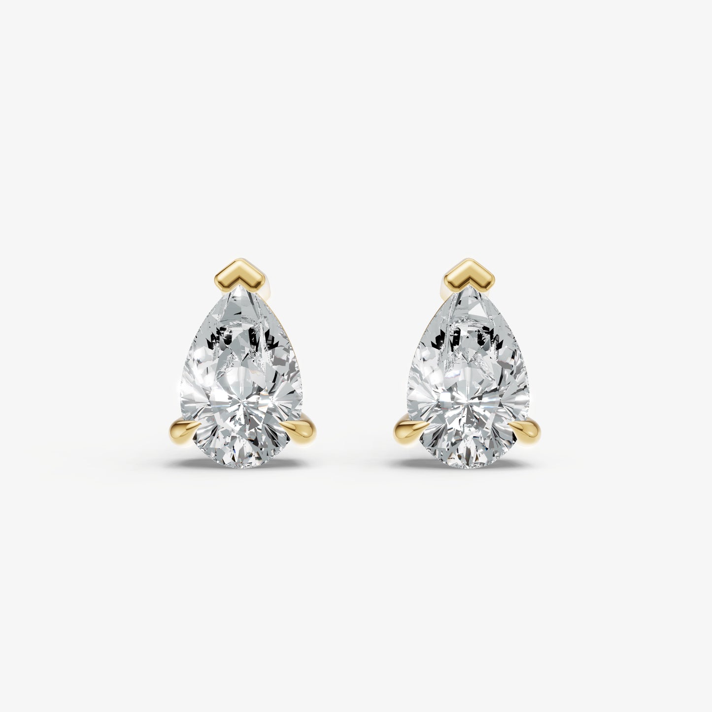2.00ct Total Diamond Weight Pear Diamond Stud Earrings