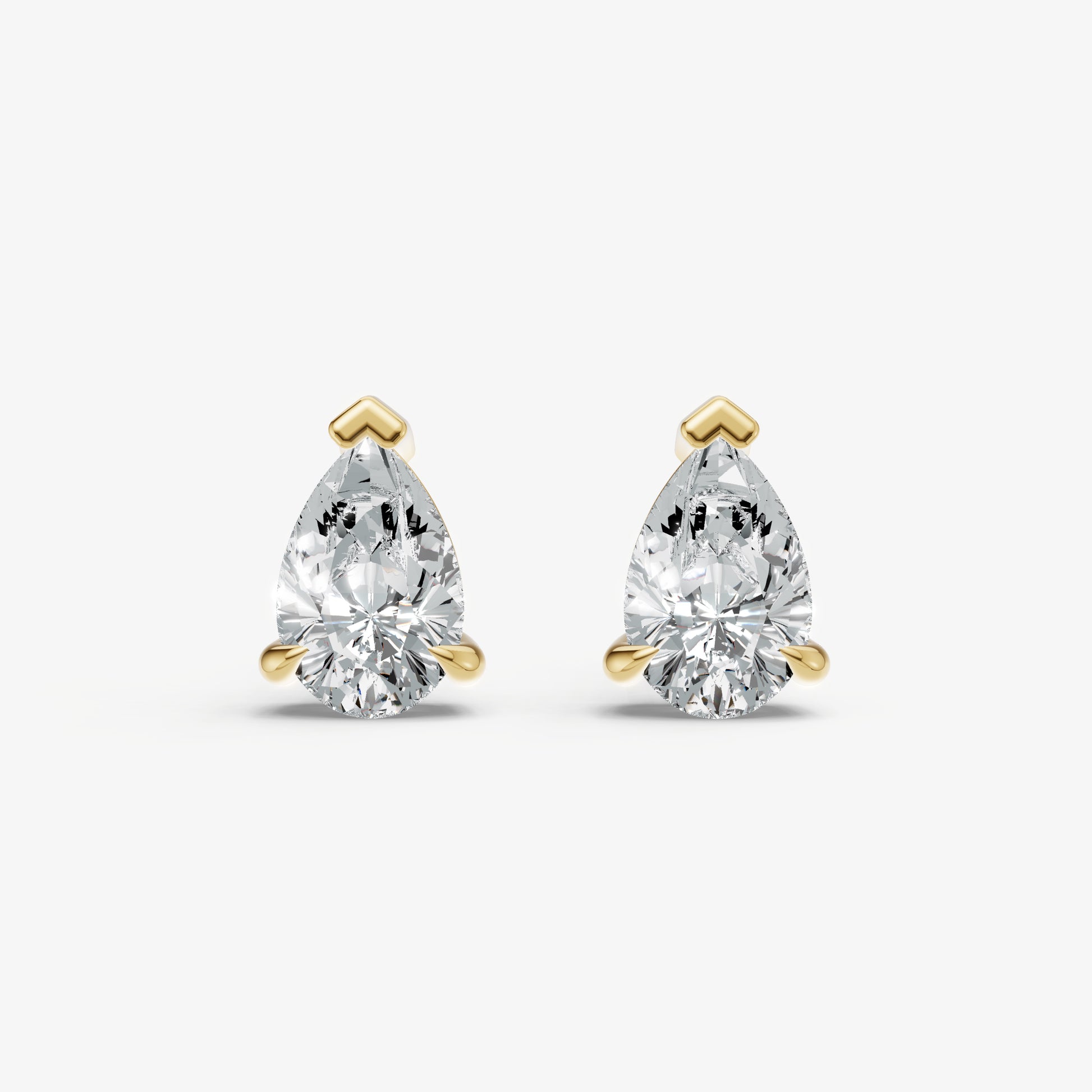 2.00ct Total Diamond Weight Pear Diamond Stud Earrings