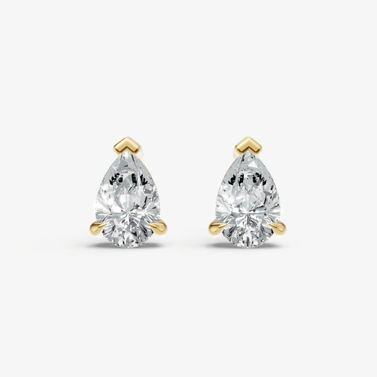 2.00ct Total Diamond Weight Pear Diamond Stud Earrings