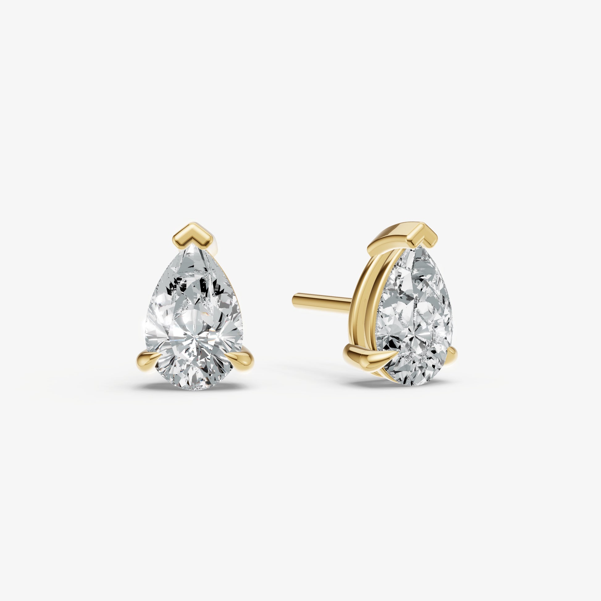 2.00ct Total Diamond Weight Pear Diamond Stud Earrings