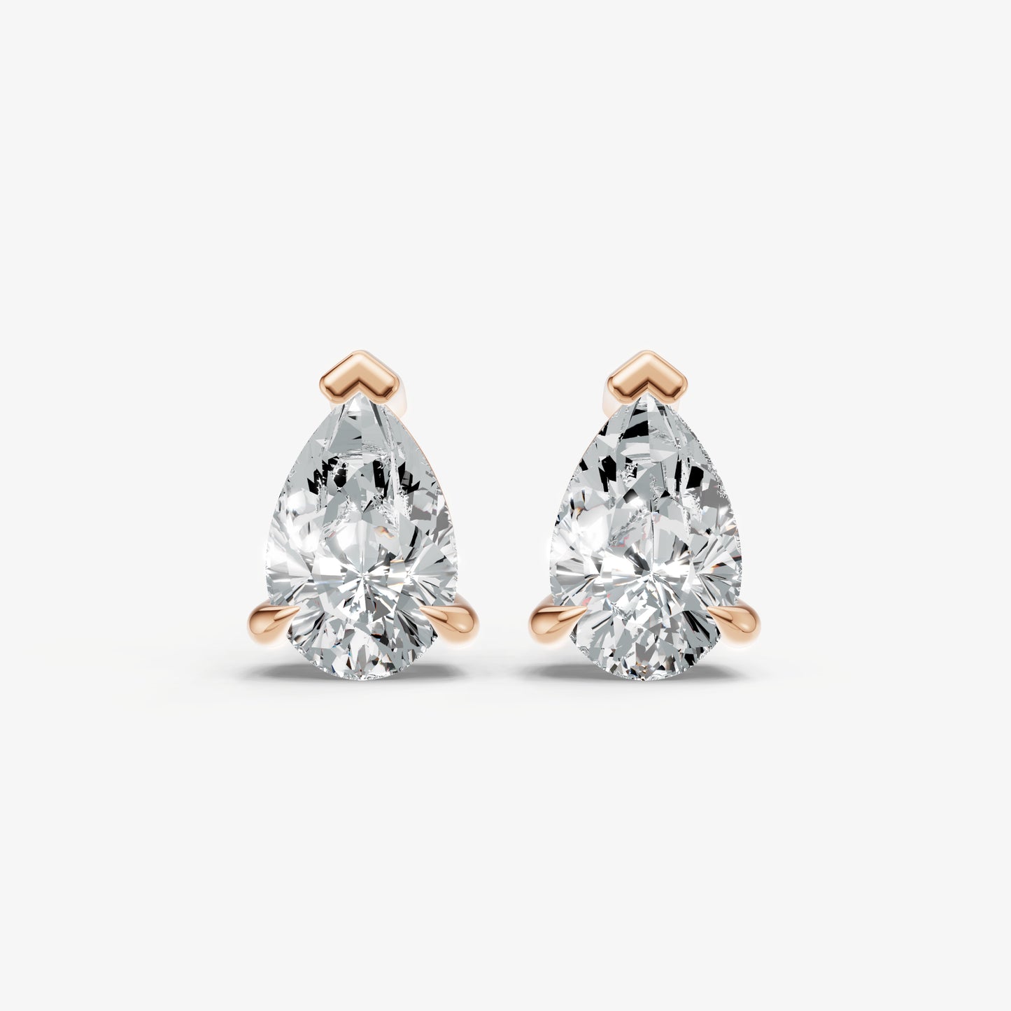 4.00ct Total Diamond Weight Pear Diamond Stud Earrings