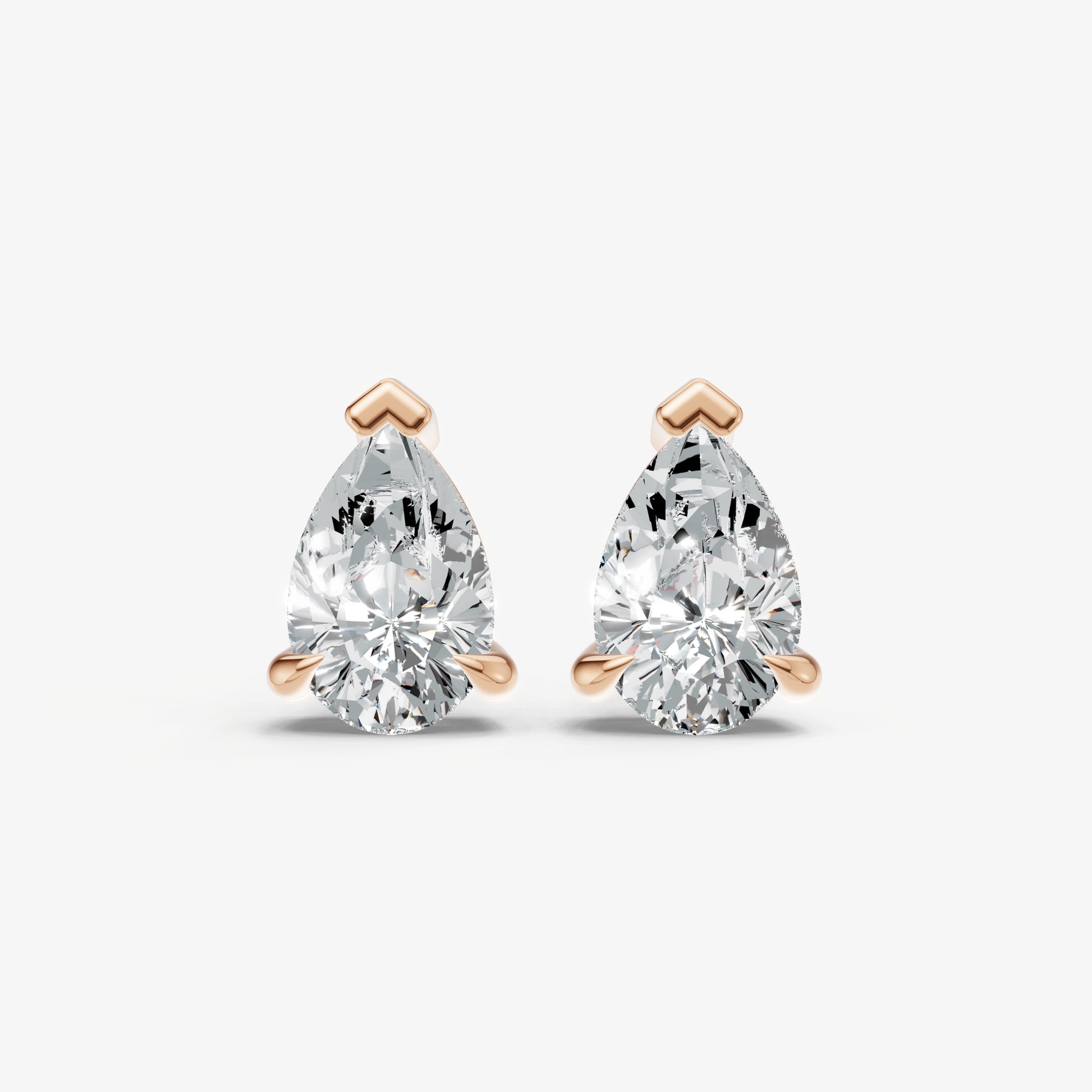 4.00ct Total Diamond Weight Pear Diamond Stud Earrings