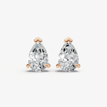 4.00ct Total Diamond Weight Pear Diamond Stud Earrings