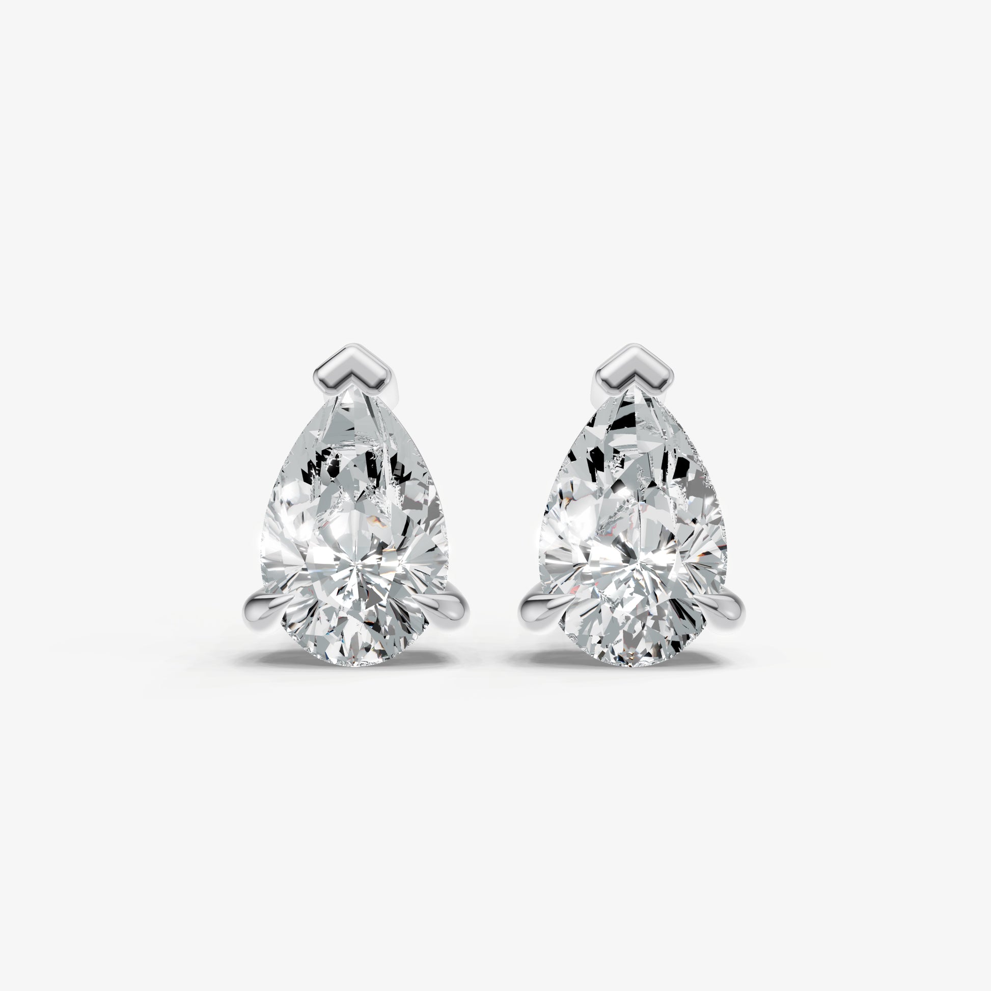 4.00ct Total Diamond Weight Pear Diamond Stud Earrings