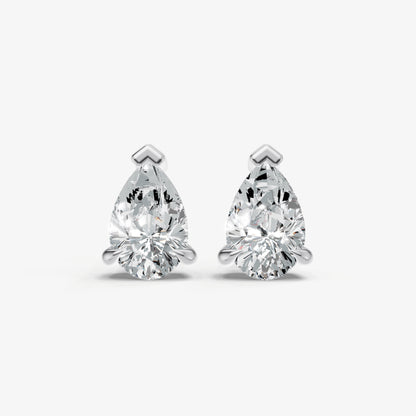 4.00ct Total Diamond Weight Pear Diamond Stud Earrings