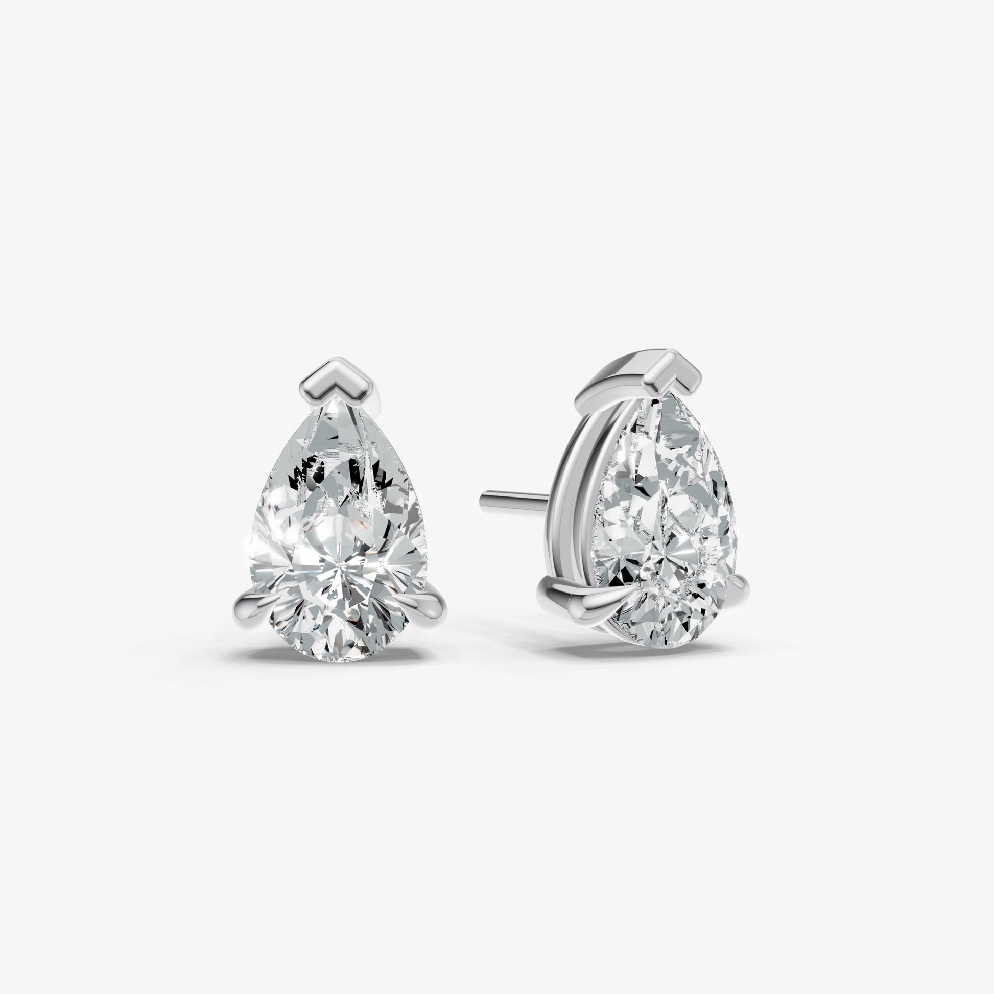 4.00ct Total Diamond Weight Pear Diamond Stud Earrings