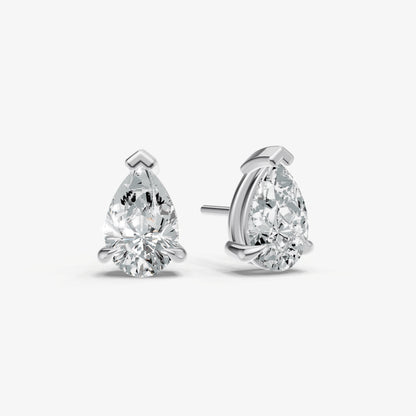 4.00ct Total Diamond Weight Pear Diamond Stud Earrings
