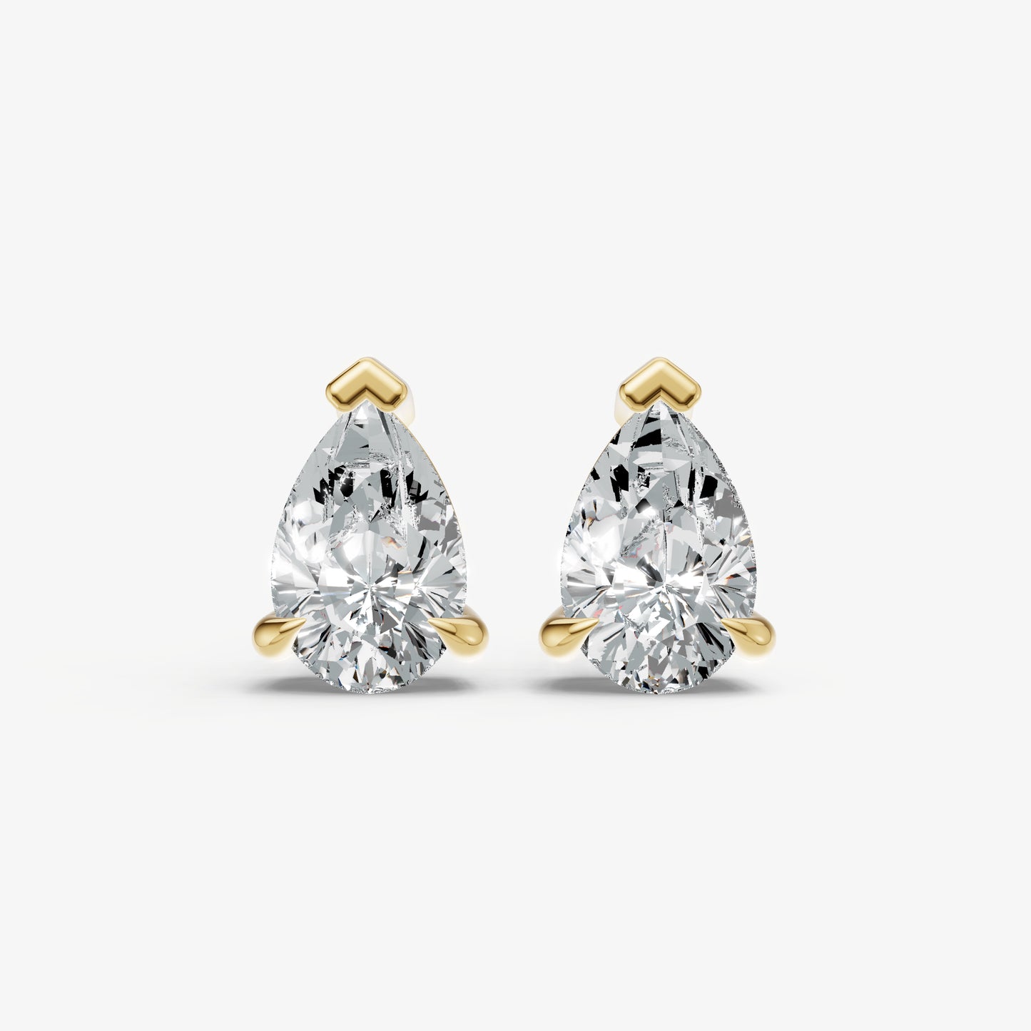 4.00ct Total Diamond Weight Pear Diamond Stud Earrings