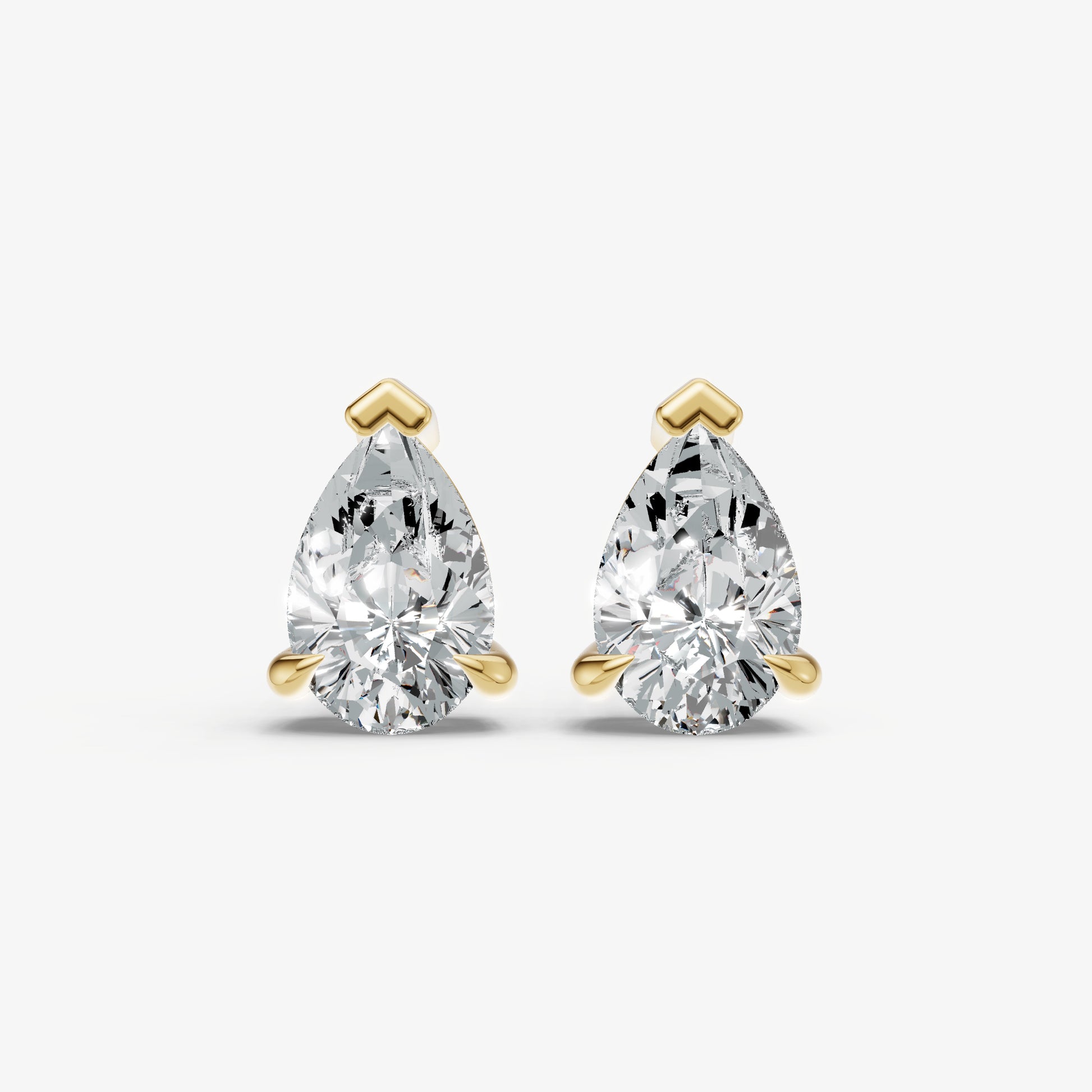 4.00ct Total Diamond Weight Pear Diamond Stud Earrings