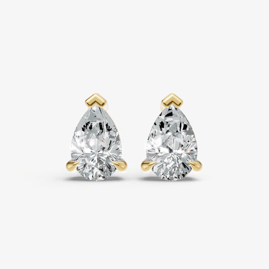 4.00ct Total Diamond Weight Pear Diamond Stud Earrings