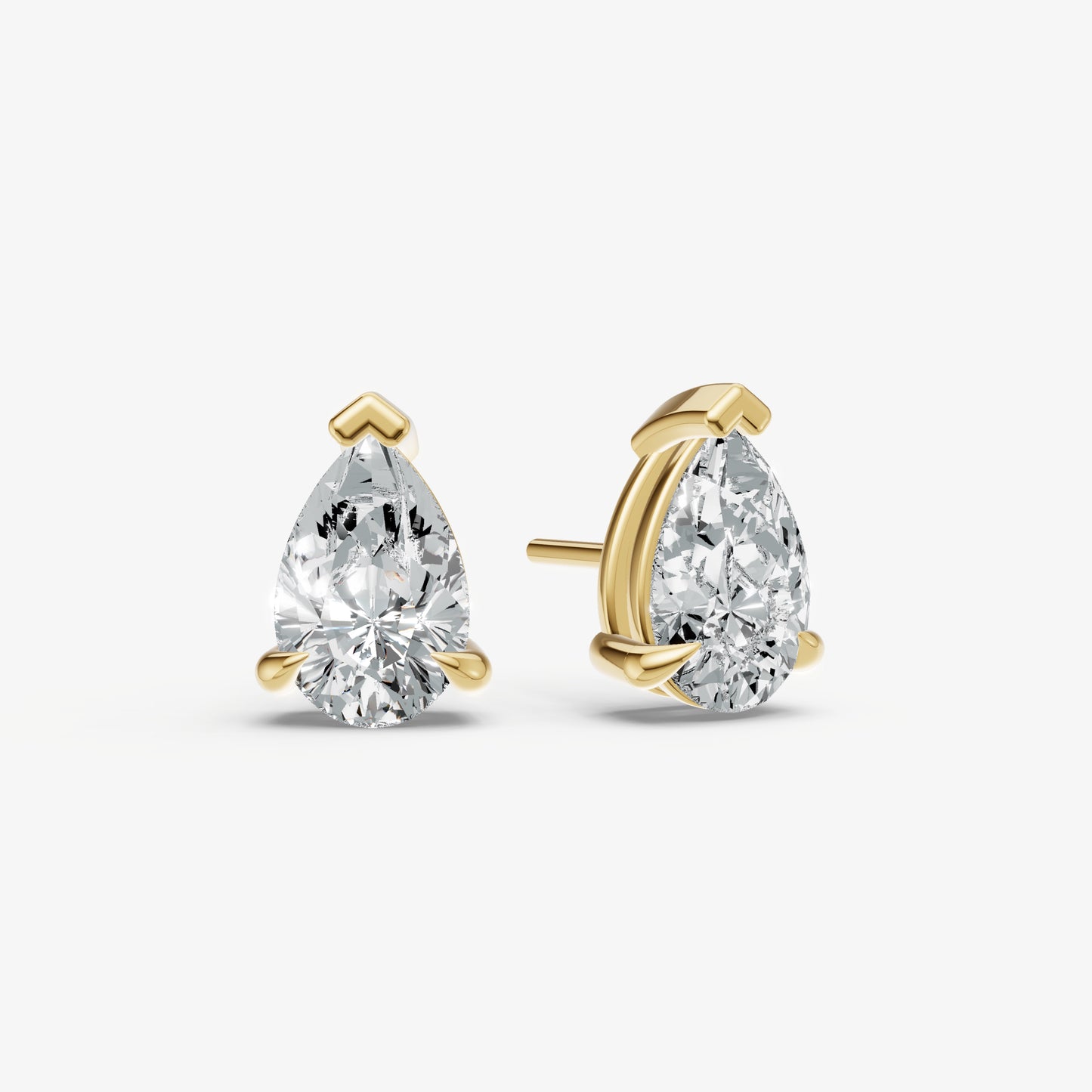 4.00ct Total Diamond Weight Pear Diamond Stud Earrings