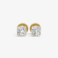 0.50ct Total Diamond Weight 4-Claw Diamond Stud Earrings