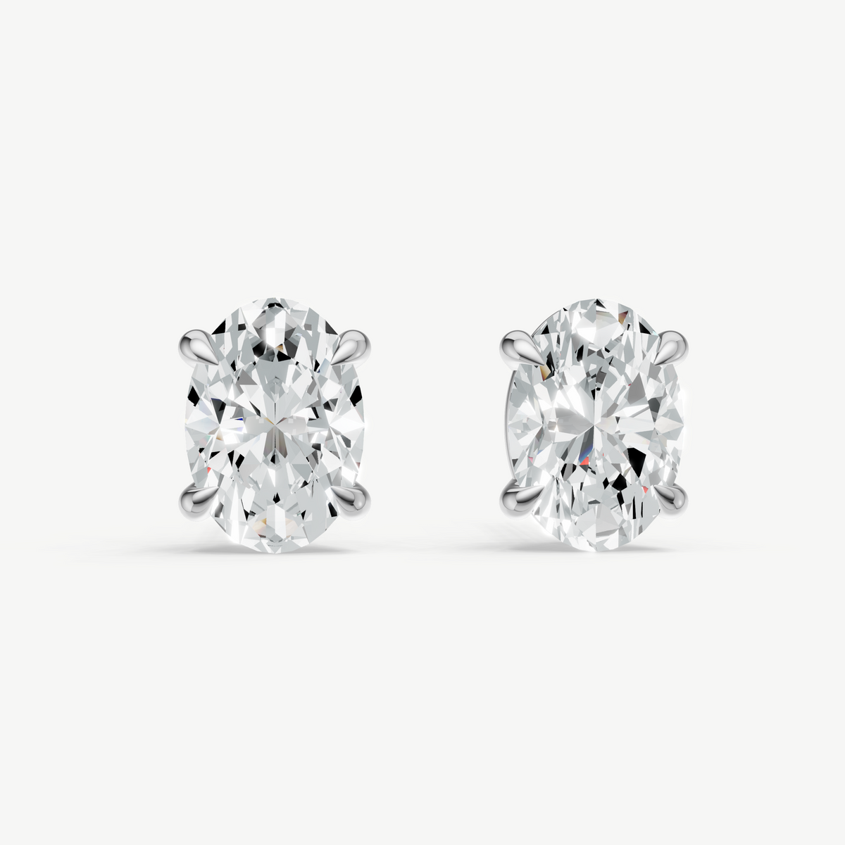 2.00ct TDW Oval Four Claw Studs