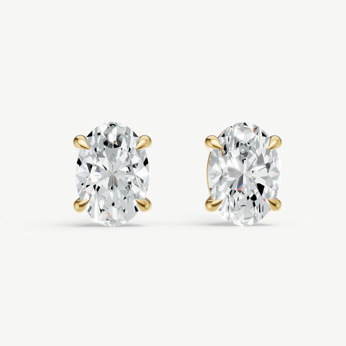 2.00ct TDW Oval Four Claw Studs