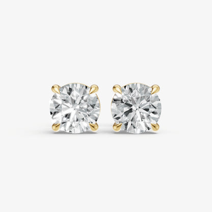 4.00ct Total Diamond Weight 4-Claw Diamond Stud Earrings