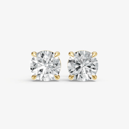 4.00ct Total Diamond Weight 4-Claw Diamond Stud Earrings