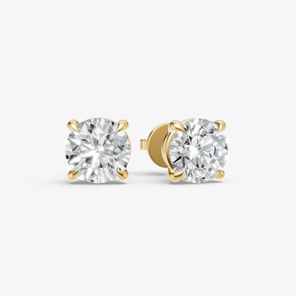 4.00ct Total Diamond Weight 4-Claw Diamond Stud Earrings