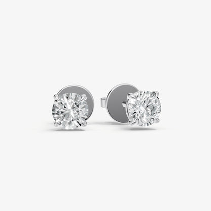 1.00ct Total Diamond Weight 4-Claw Diamond Stud Earrings