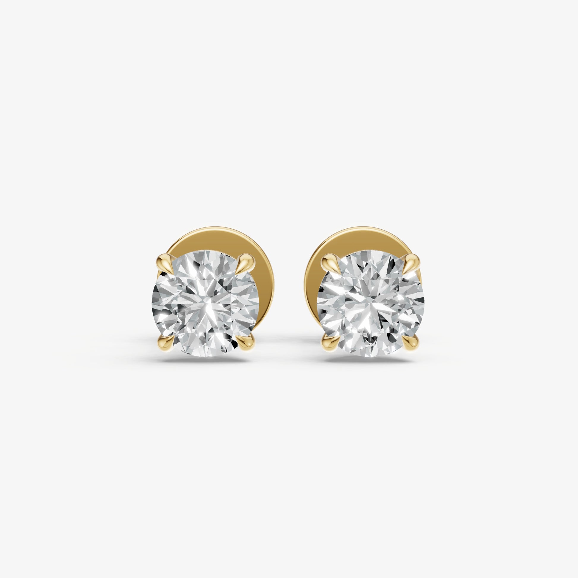 1.00ct Total Diamond Weight 4-Claw Diamond Stud Earrings