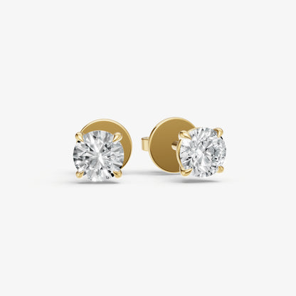 1.00ct Total Diamond Weight 4-Claw Diamond Stud Earrings