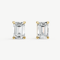 2.00ct Emerald cut Four Claw Studs