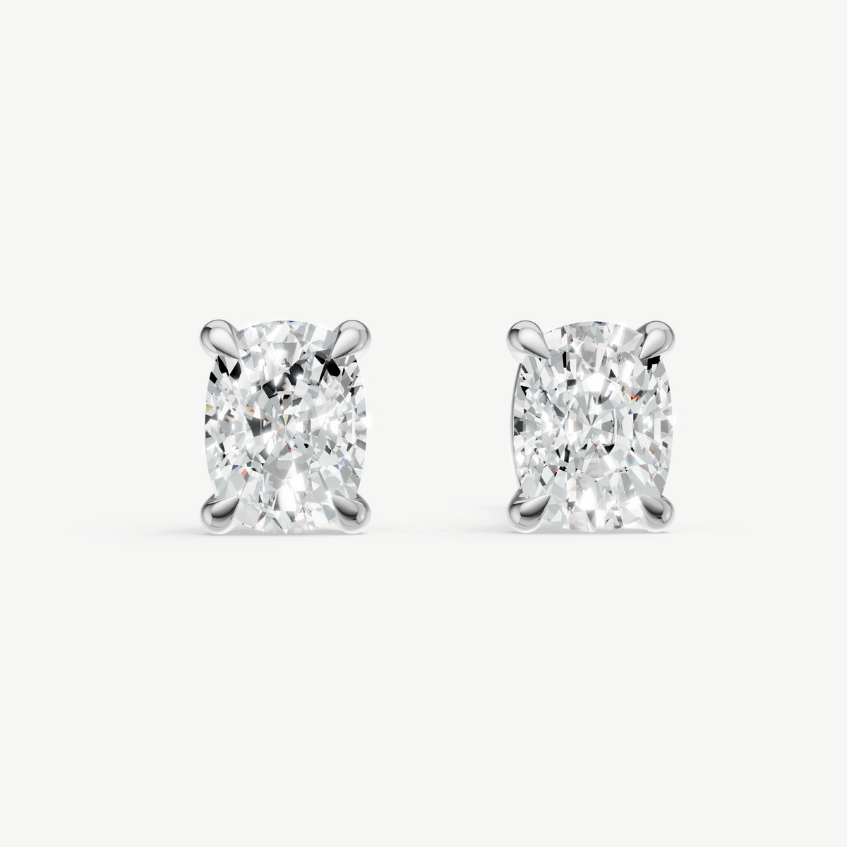 1.00ct Old Miner cut Four Claw Studs