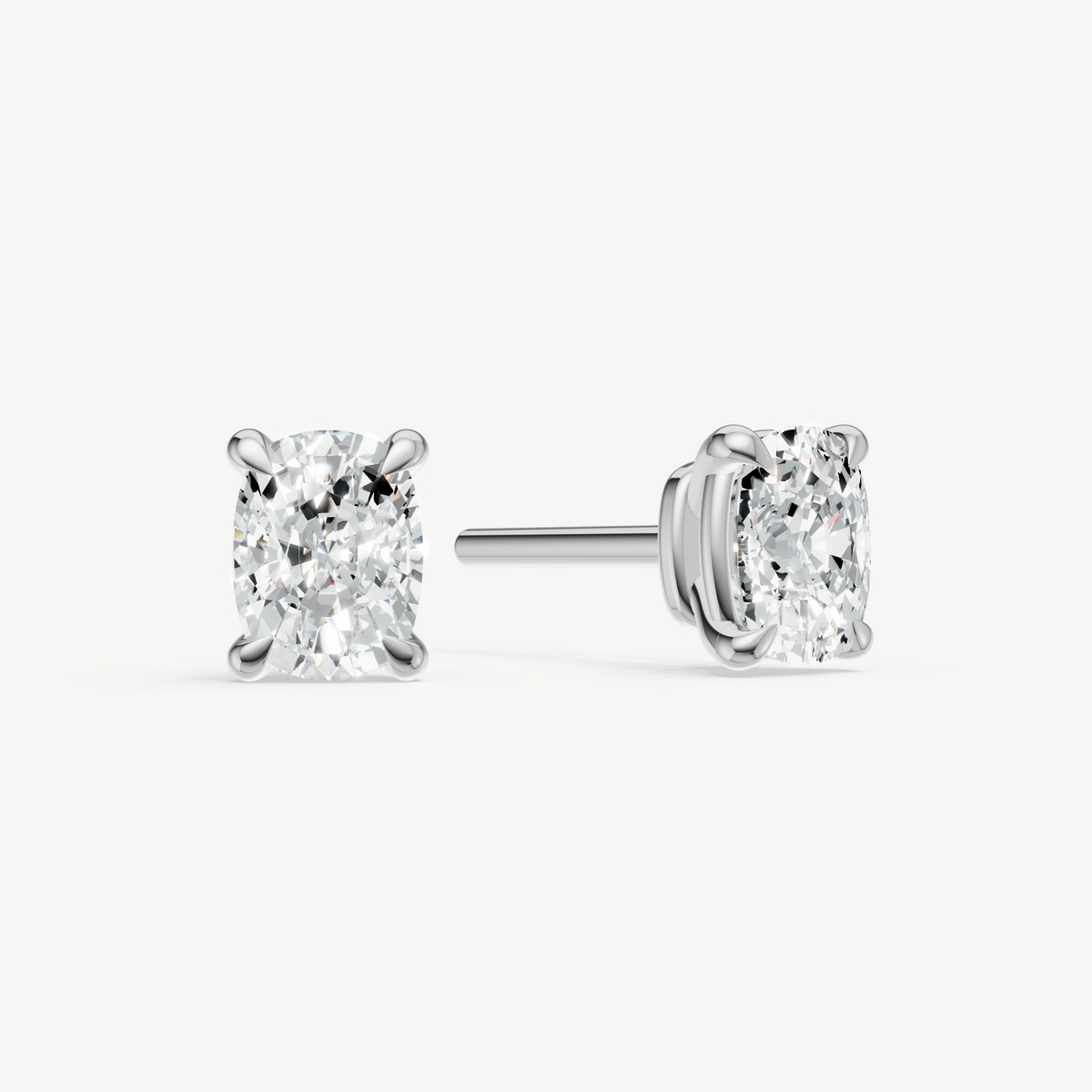 1.00ct Old Miner cut Four Claw Studs
