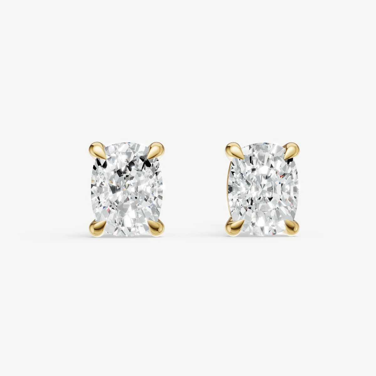 1.00ct Old Miner cut Four Claw Studs