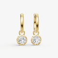 Georgian Old Euro Diamond Hoop Earrings