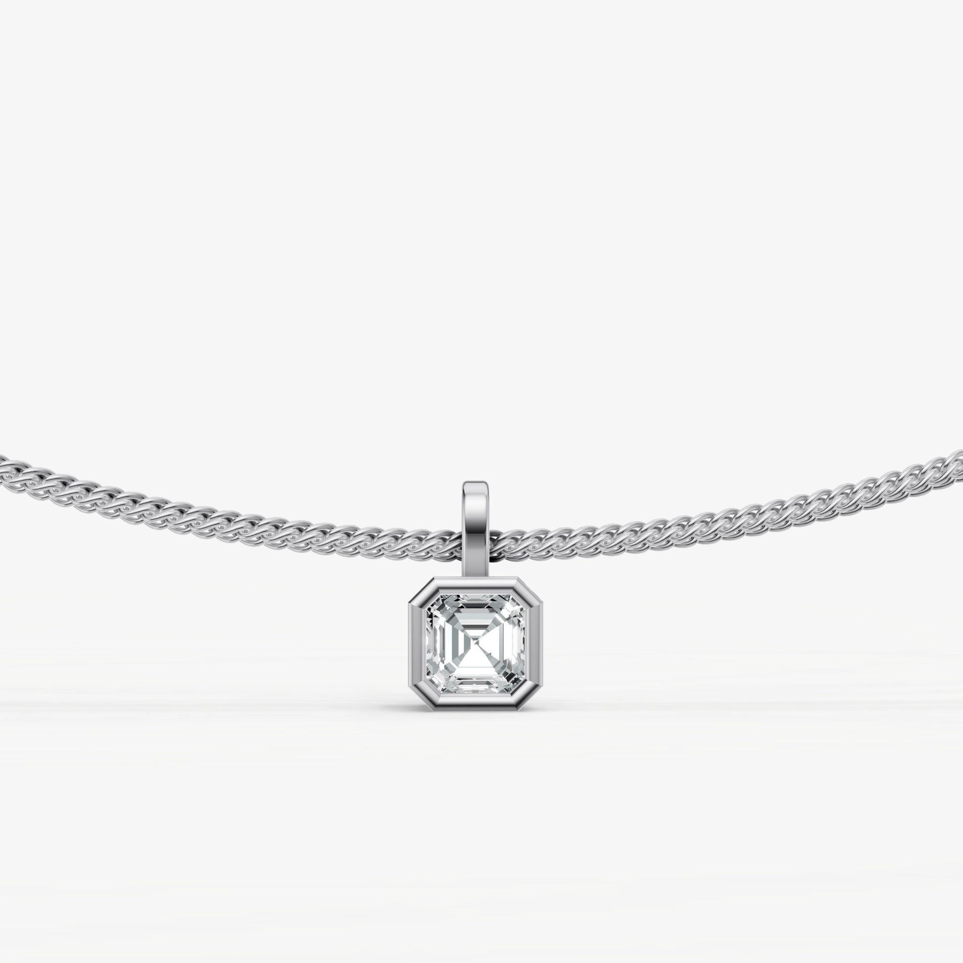 Signature Bezel Set Diamond Pendant Necklace