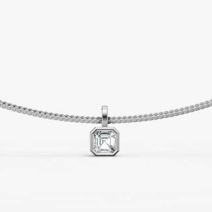 Signature Bezel Set Diamond Pendant Necklace