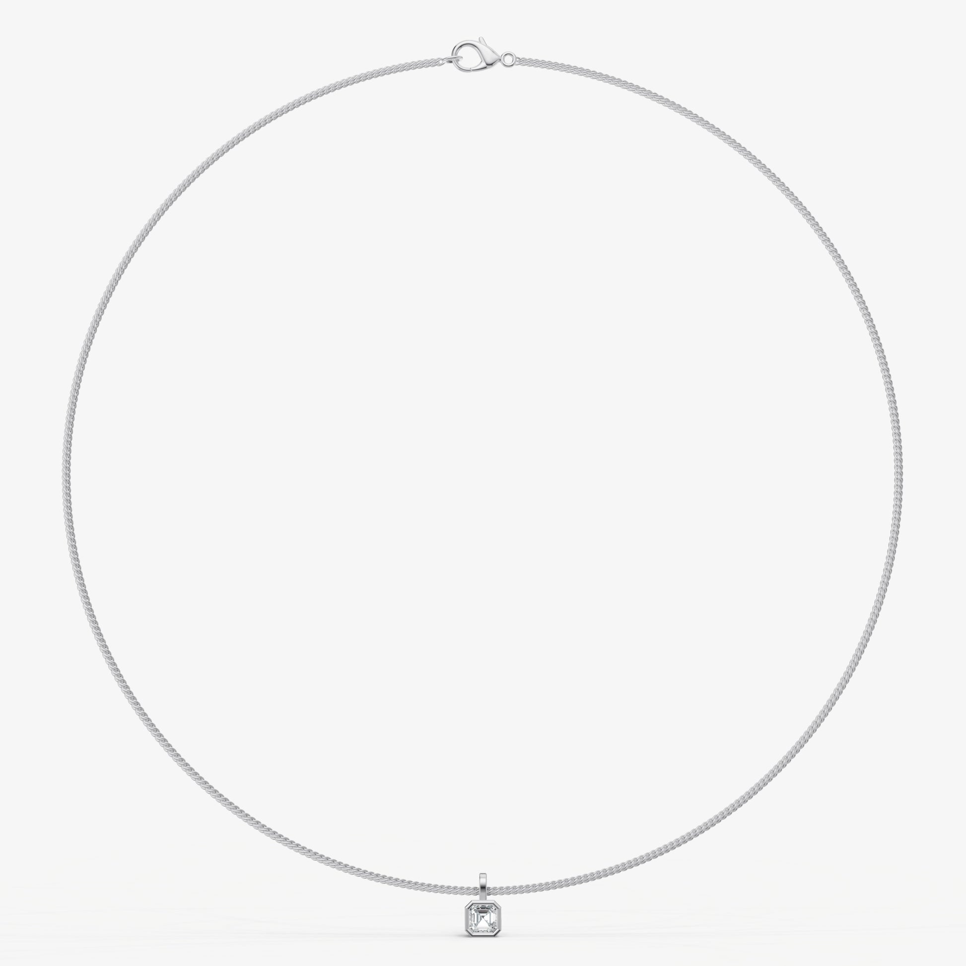 Signature Bezel Set Diamond Pendant Necklace