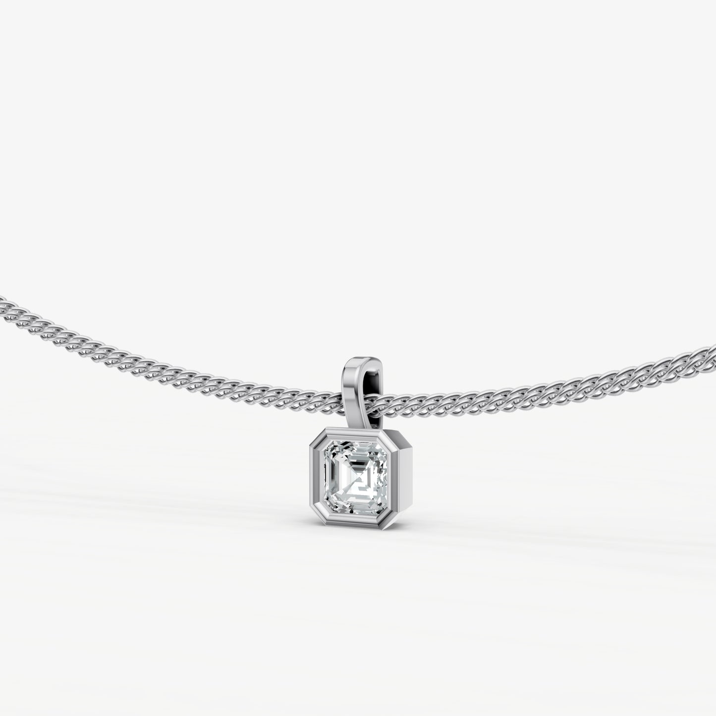Signature Bezel Set Diamond Pendant Necklace