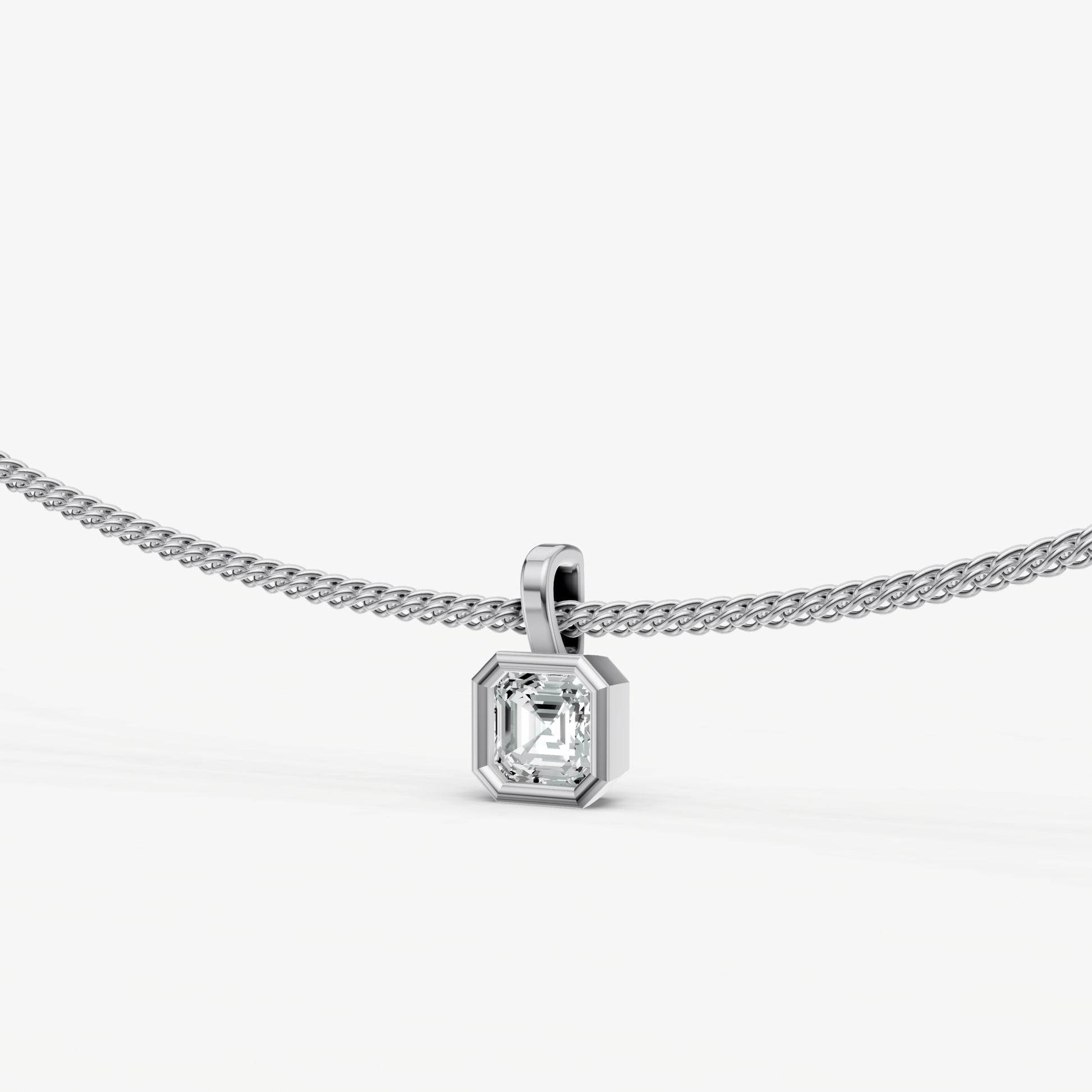 Signature Bezel Set Diamond Pendant Necklace