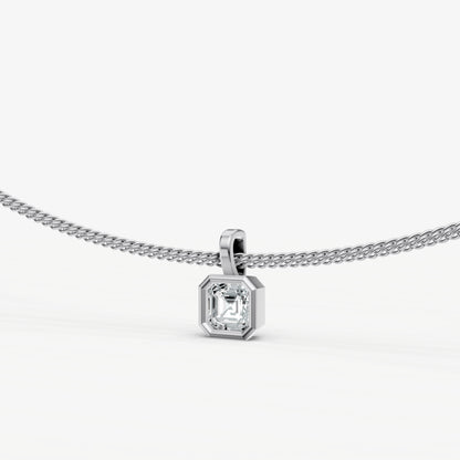 Signature Bezel Set Diamond Pendant Necklace