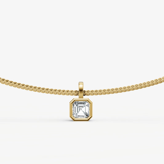 Signature Bezel Set Diamond Pendant Necklace