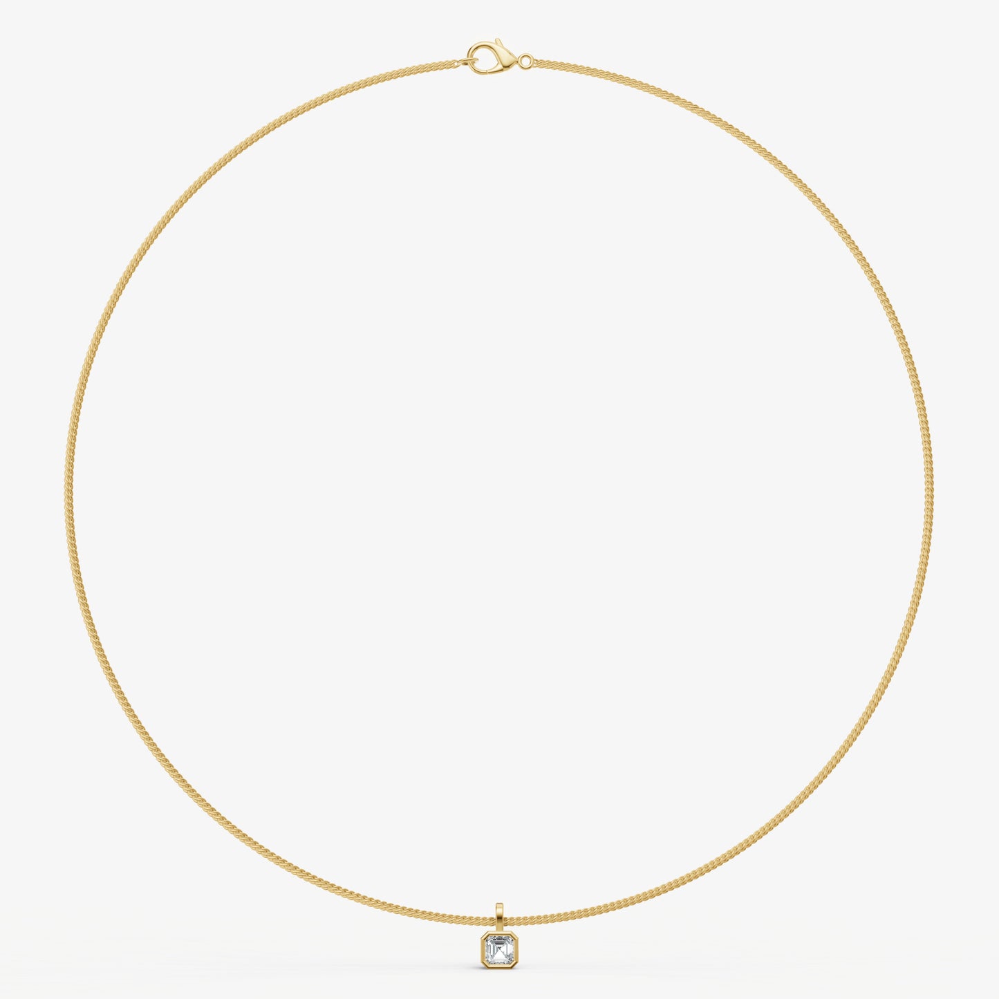 Signature Bezel Set Diamond Pendant Necklace