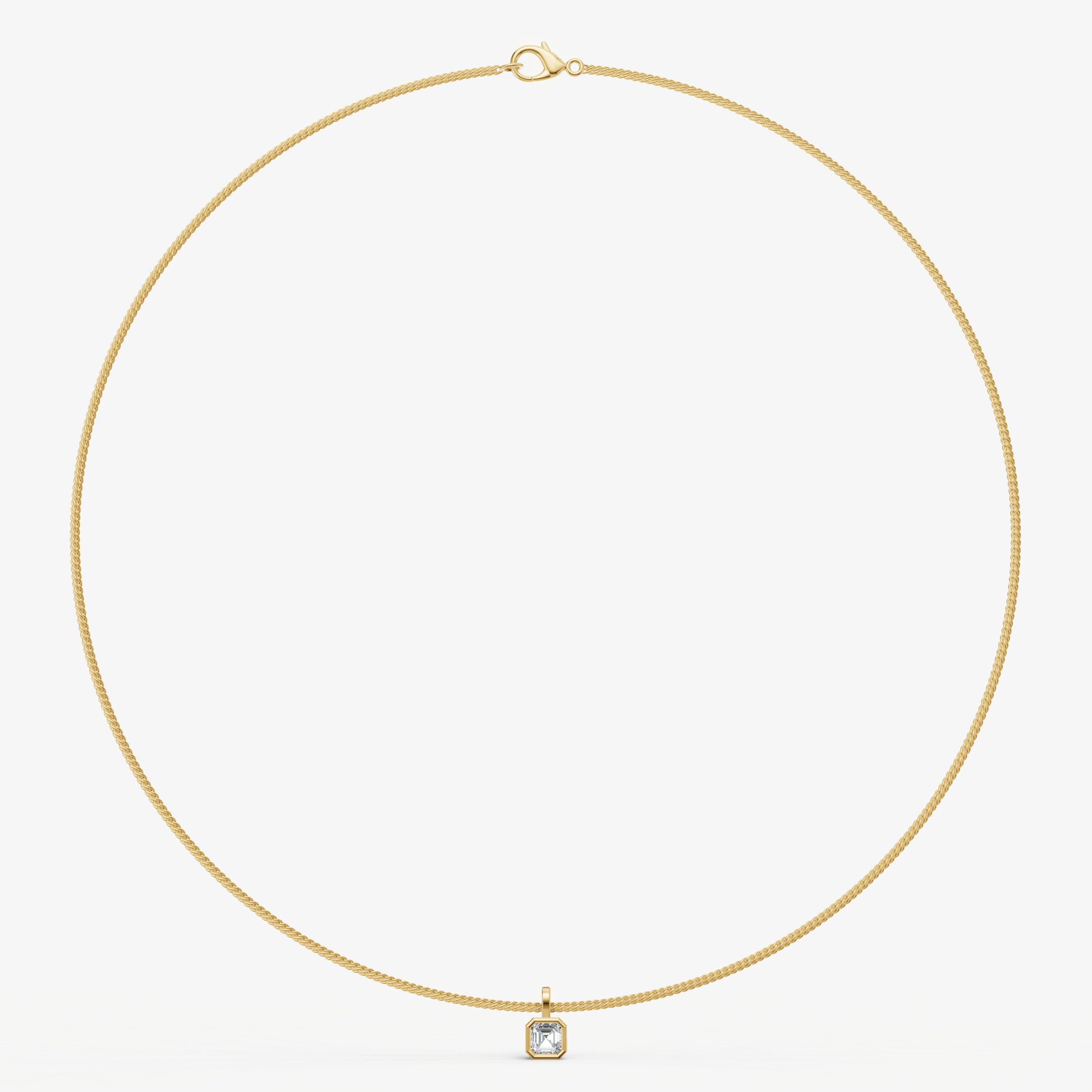 Signature Bezel Set Diamond Pendant Necklace